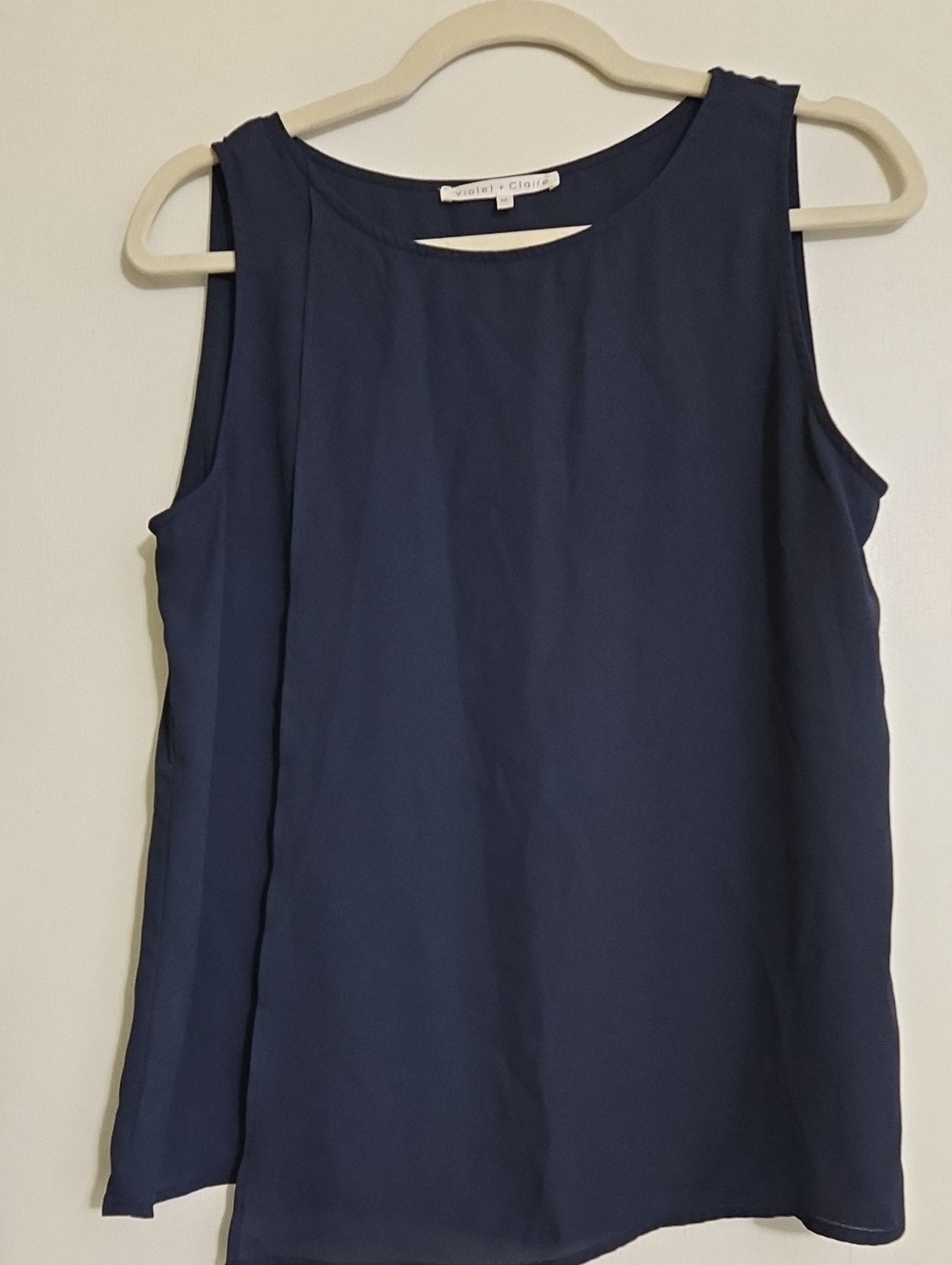 Violet & Claire Navy Sleeveless Tank Top